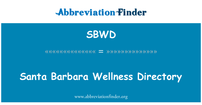 SBWD: Santa Barbara Wellness Directory