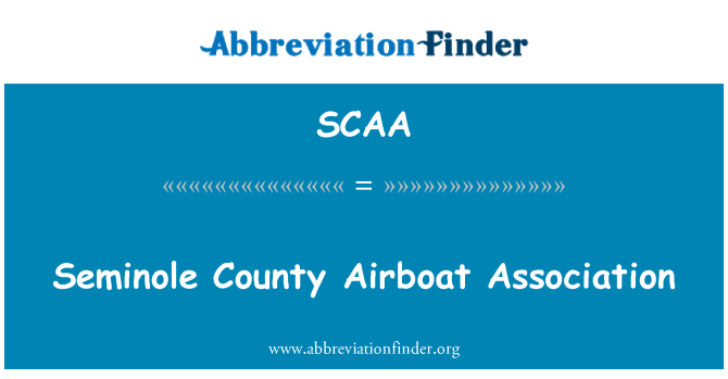 SCAA: Seminole County Airboat Association