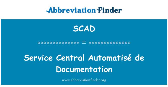 SCAD: Osrednji Automatisé de dokumentacijo