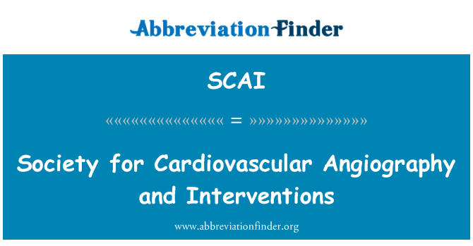SCAI: معاشرے اور مداخلت کے قلبی ینجیوگرافی کے لئے