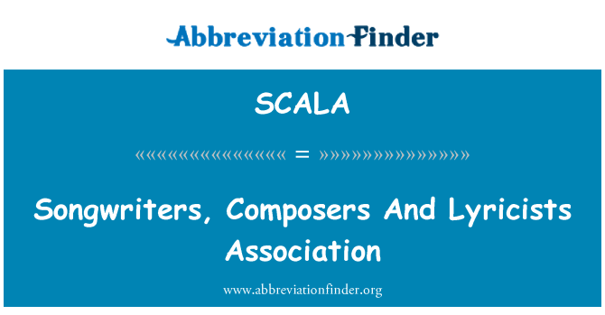 SCALA: -, Konpoze ak asosyasyon Lyricists