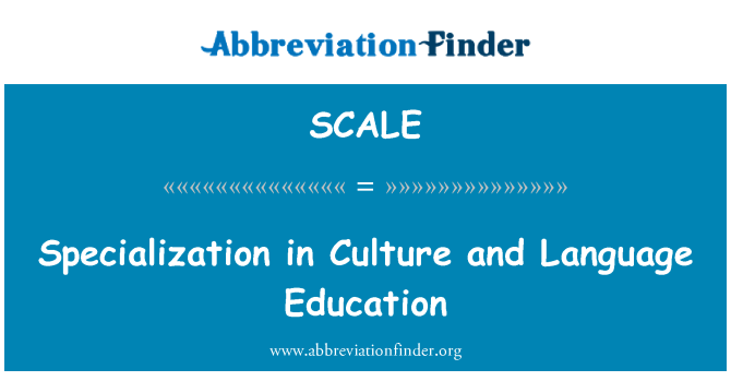 SCALE: ความเชี่ยวชาญในการศึกษาภาษาและวัฒนธรรม