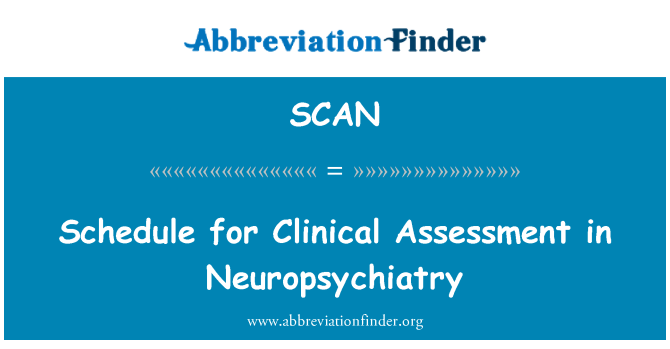 SCAN: Programma per la valutazione clinica in neuropsichiatria