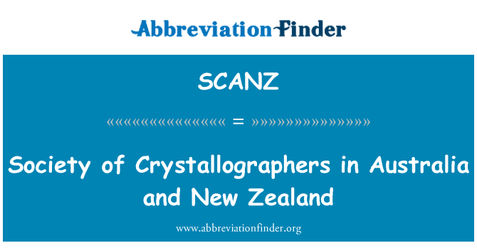 SCANZ: ऑस्ट्रेलिया और न्यूजीलैंड में Crystallographers का समाज