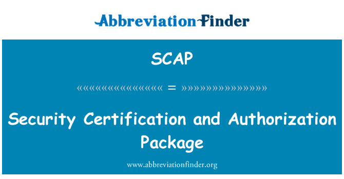 SCAP: 安全認證和授權包