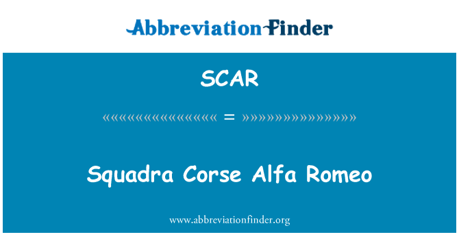 SCAR: Squadra Corse Alfa Romeo