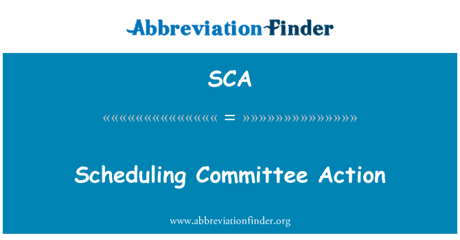 SCA: 調度委員會採取行動