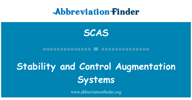 SCAS: Stabiliteit en controle Augmentation systemen
