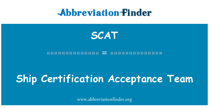 SCAT: Vaixell certificació acceptació equip
