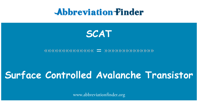 SCAT: Superfície allau controlada Transistor