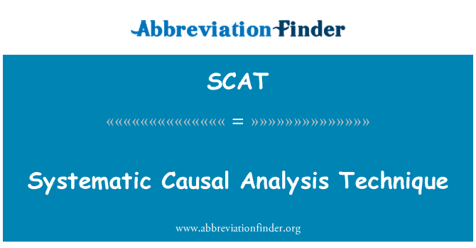 SCAT: Sistematik analiz Causal teknik