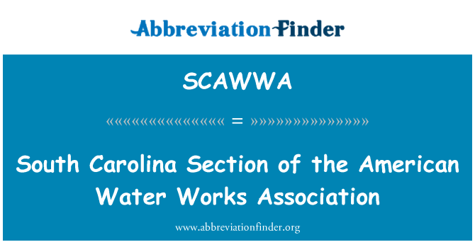 SCAWWA: South Carolina Abschnitt der American Water Works Association