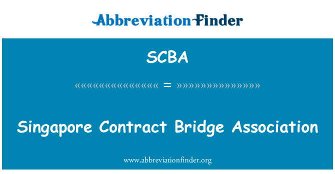 SCBA: Singapore Contract Bridge Association