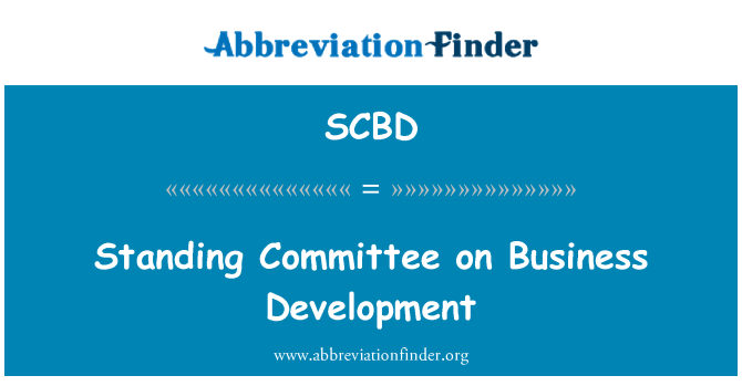 SCBD: کاروبار کی ترقی پر مجلس قائمہ