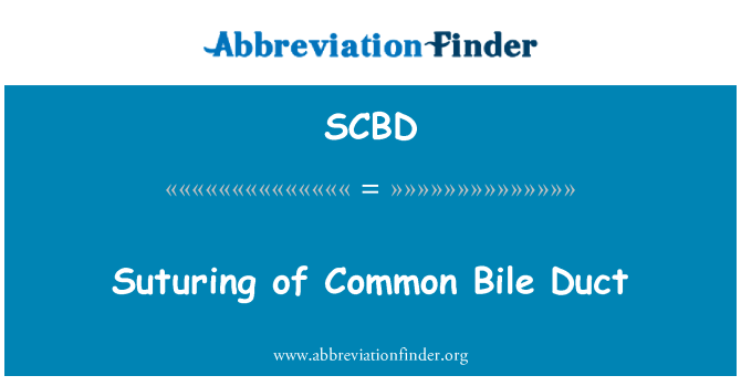 SCBD: Suturing of Common Bile Duct