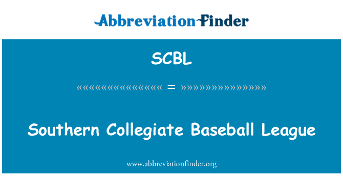 SCBL: جنوبی کالج بیس بال لیگ