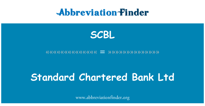 SCBL: Standard Chartered Bank Ltd