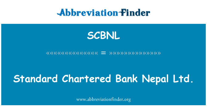 SCBNL: Standard Chartered Bank Nepal Ltd