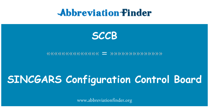 SCCB: SINCGARS konfiguration Control Board