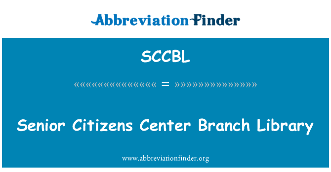 SCCBL: Старший громадян центр відділення бібліотека