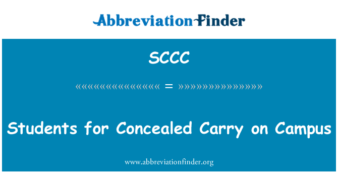 SCCC: Students for Concealed Carry on Campus