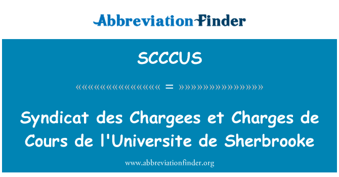 SCCCUS: Syndicat des Chargees et mokesčių de Cours de l'Universite de Sherbrooke