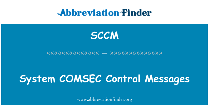 SCCM: Сообщения управления системы Секретариат Содружества