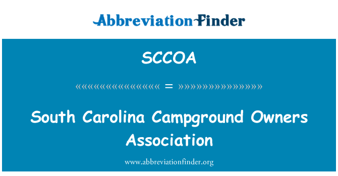SCCOA: South Carolina Campground Owners Association