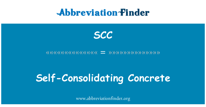 SCC: 自己統合コンクリート