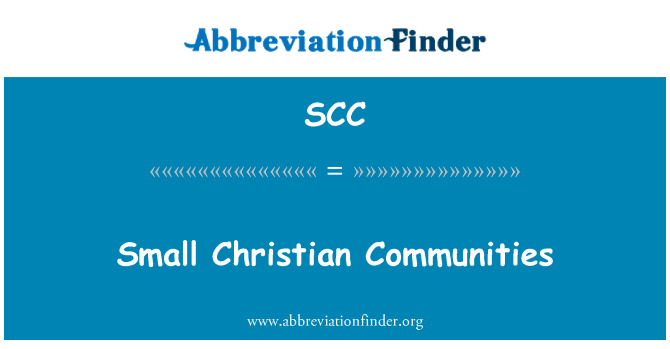 SCC: Cymunedau Cristnogol bach