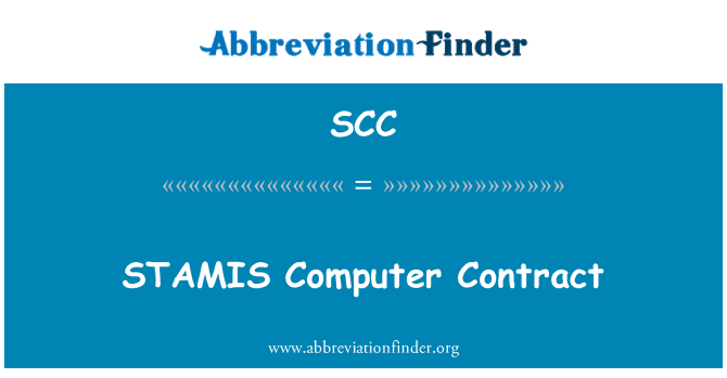 SCC: Contract de calculator STAMIS