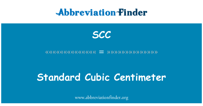 SCC: Standarta kubik cm