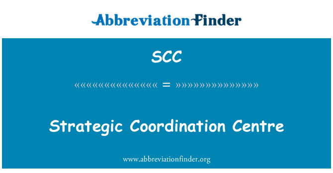 SCC: Centro di coordinamento strategico