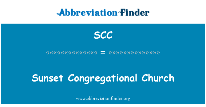 SCC: คริสตจักร Congregational อาทิตย์