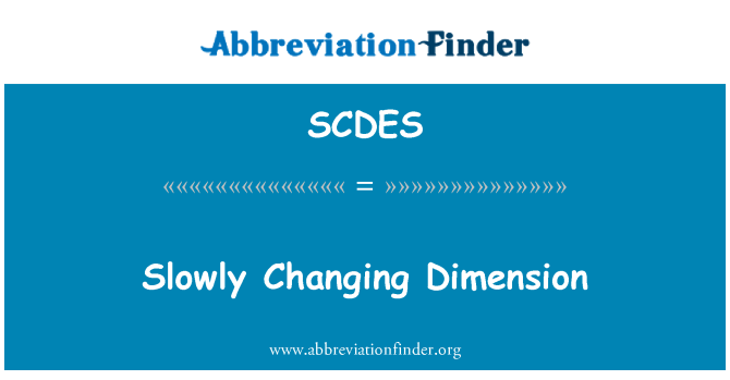 SCDES: Pomalu se proměnlivá dimenze