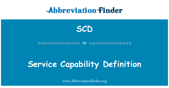 SCD: Definición de capacidad de servicio