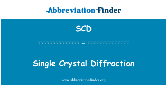 SCD: Moun ki pa marye Crystal Diffraction