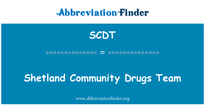 SCDT: 設德蘭群島社區藥物組