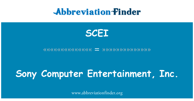SCEI: 소니 컴퓨터 엔터테인먼트, 주식 회사