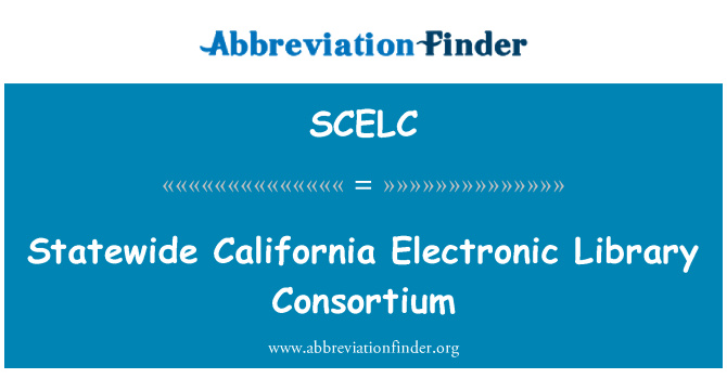 SCELC: Statewide California elektroonilise Raamatukogu konsortsium