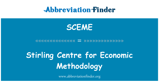 SCEME: Stirling Centrum voor economische methodologie