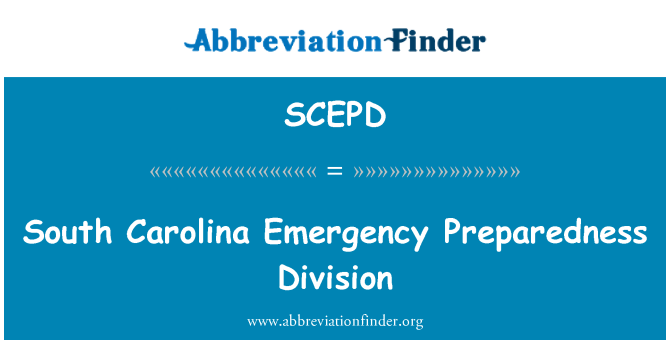 SCEPD: South Carolina sagatavotību ārkārtas situācijām Division