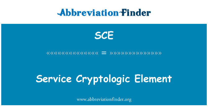 SCE: Услугата Cryptologic елемент