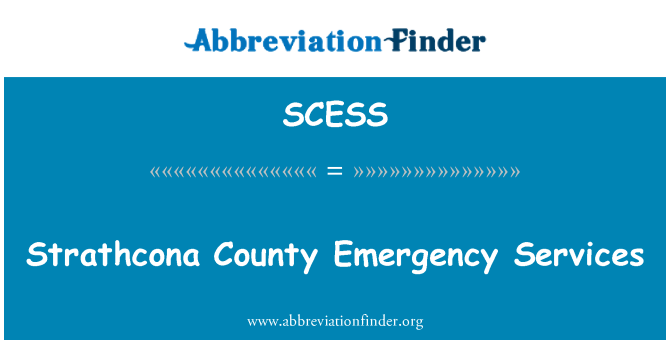 SCESS: خدمات الطوارئ مقاطعة ستراثكونا