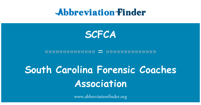 SCFCA: South Carolina kryminalistycznych trenerów stowarzyszenia
