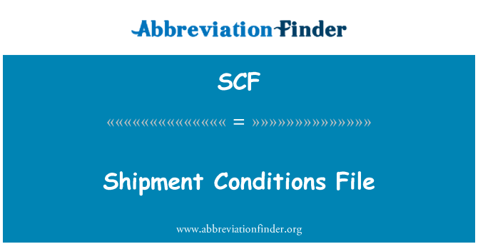 SCF: ไฟล์เงื่อนไขการจัดส่ง