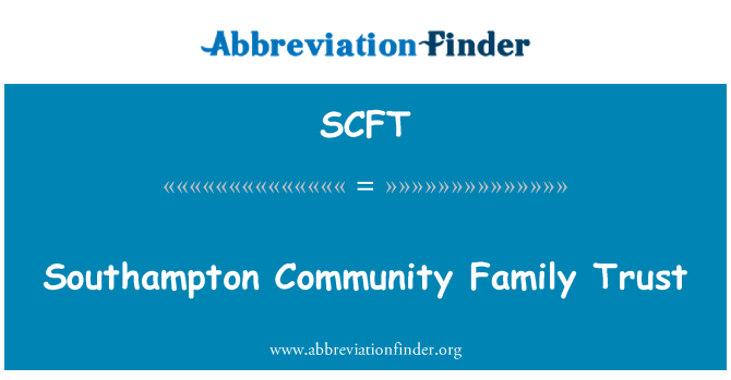 SCFT: Σαουθάμπτον κoιvoτική οικογενειακή αλληλεγγύη