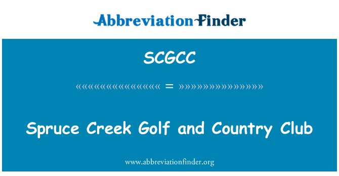 SCGCC: Spruce Creek Golf e Country Club