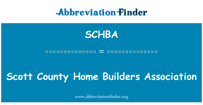 SCHBA: 斯科特县家建筑商协会