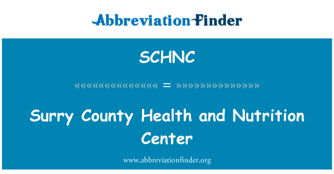 SCHNC: Surry County Gesundheit und Ernährung-Center